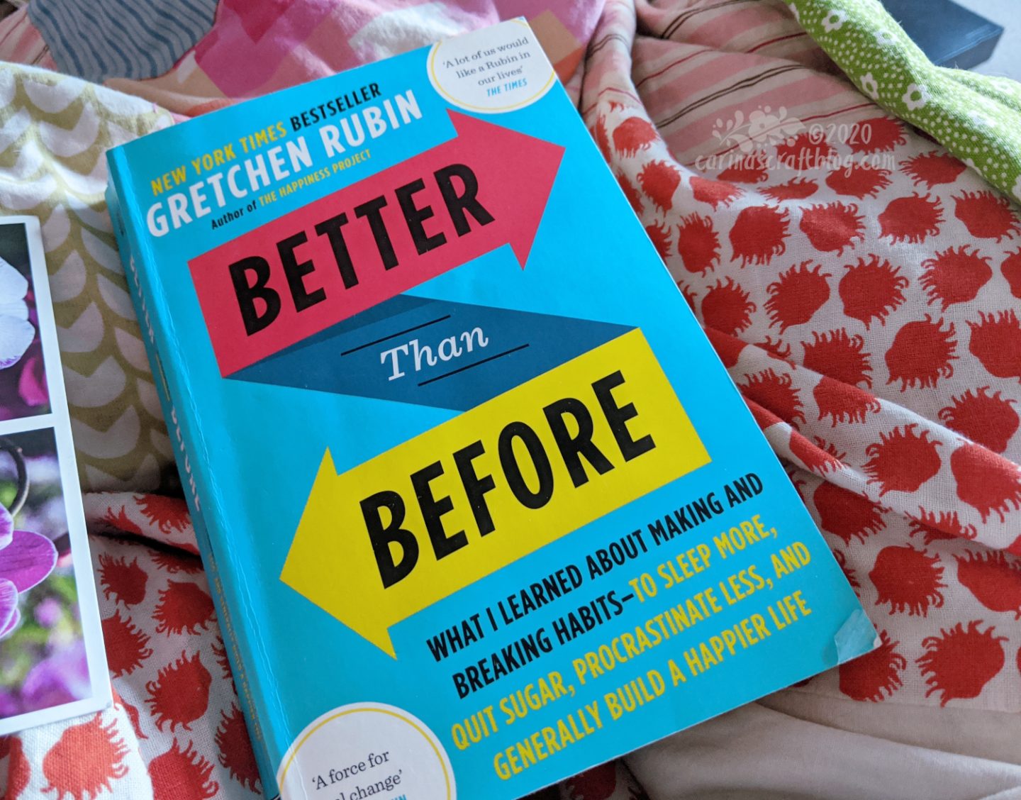 Book Better Than Before on a quilt