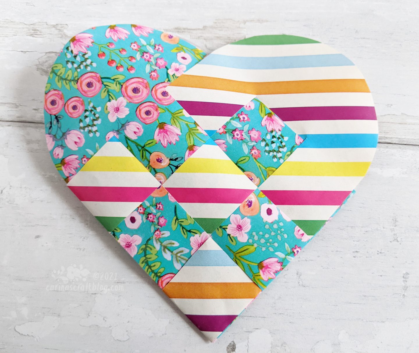 woven paper hearts - tutorial - dutchpapergirl 